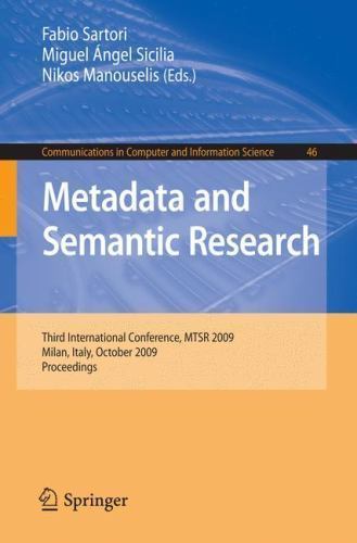 Communications in Computer and Information Science Ser.: Metadata and ...