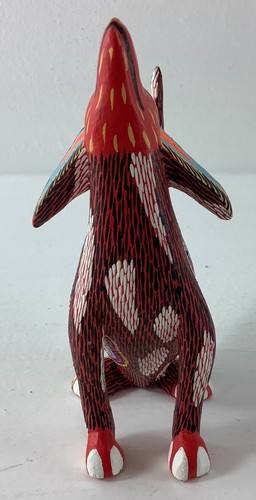 Oaxacan Alebrije Wood Carvings Mexican Folk Art Wolf Coyote Dog Sculpture - Picture 2 of 5