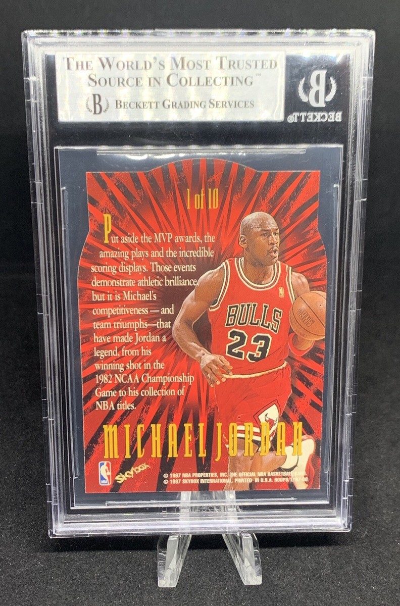 1997-98 Hoops Michael Jordan Hooperstars #1 of 10 Beckett Near