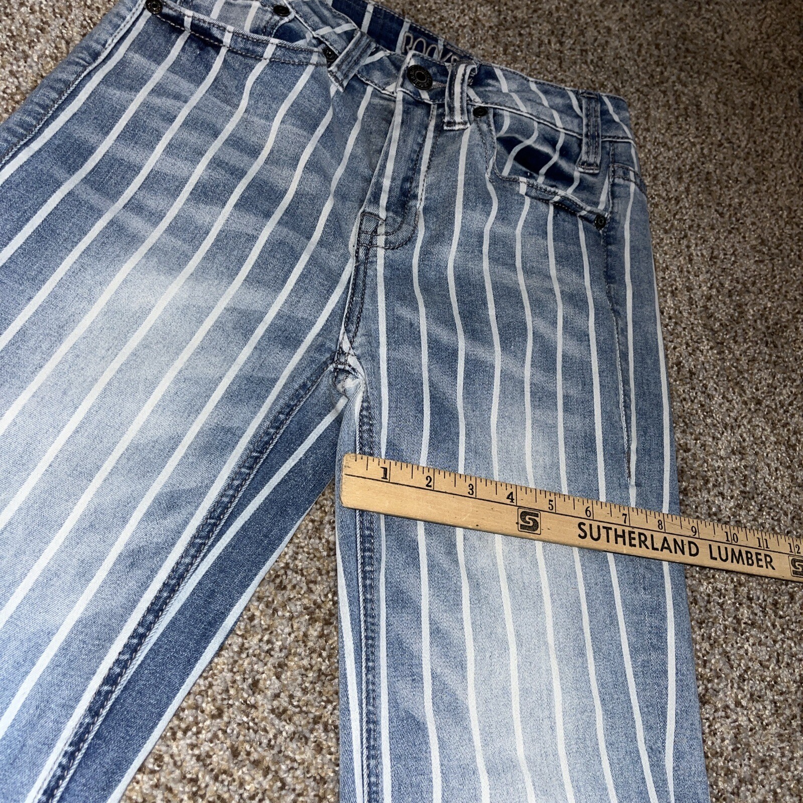 Rock and Roll Jeans Womens 24x29.5 Blue Denim Cowgirl High Rise Trouser Flared - View 10
