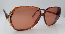Vintage Silhouette 1199 Brown Gold Oval Sunglasses Austria FRAMES ONLY