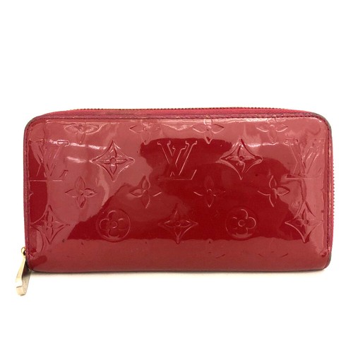 Louis Vuitton Vernis Enamel Patent Leather Zippy Zip Around Long Wallet/6BD1740