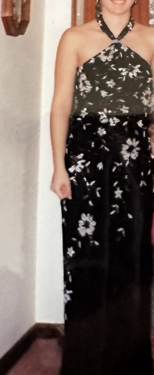 Scala dress Black homecoming/ prom beaded gown size Small | eBay