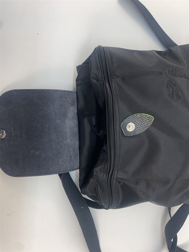 longchamp Le Pliage Green Medium Back Pack Black - Recycled Canvas - Picture 8 of 11