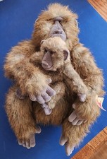 Rare Dakin Applause Baboon  Baby Baboon Stuffed Plush Animal Brown 18"  8" NEW