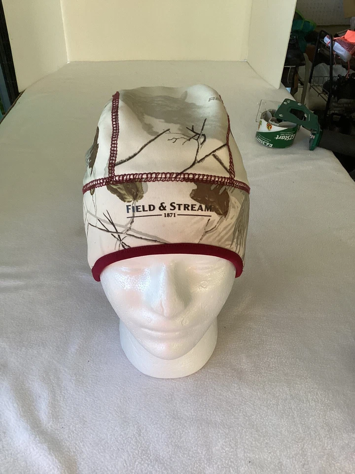 Women's Hunting Beanie Cap Hat  White &Red Hole For Hair See Photos - Image 2 of 4