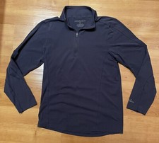 Eddie Bauer Sport Womens Size Small Long Sleeve 1/4 Zip Navy Blue