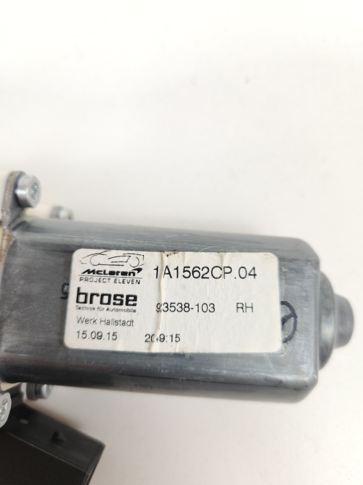 2015-2017 MCLAREN 675LT RIGHT PASSENGER SIDE DOOR WINDOW REGULATOR MOTOR OEM 