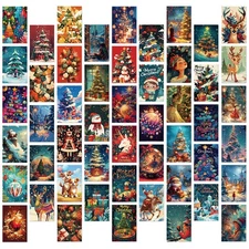 Retro Christmas Greeting Cards Vintage Postcard Holidays Cards 4 x 6 Inch