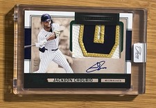 2025 Jackson Chourio Panini Three And Two Jersey Relic On Card Auto 1/5 Green