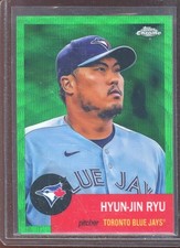 Hyun-Jin Ryu 2022 Topps Chrome Platinum Green Wave Refractor #105 (82/99)