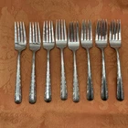 Lot Of 8 Sterling Silver Salad Forks Candlelight By Towle 6.5” 280gr