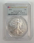 2021 Silver Eagle Type-2 PCGS MS70 First Day of Production