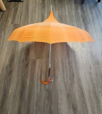 S. Farm's Orange Vintage Parasol Umbrella