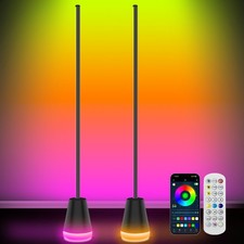 2pc 56" Smart LED Floor Lamp RGB Remote  APP Control Music Sync Corner Lighting