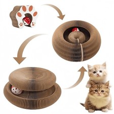 Accordion Magic Organ Cat Scratching Board Toy Kitty Kurlz Ball Scratch Pad US