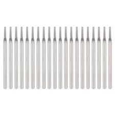 20 Pcs 1.2mm Diamond Hole Saw Grinding Drill Bits w 2.35mm Shank for Gems Glass