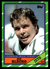 1986 Topps Joe Klecko #106 New York Jets NFL Football Base Set