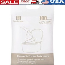 Disposable Potty Liners 100 Count Universal Fit Potty Training Portable Toilets