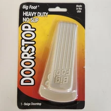 Big Foot Heavy Duty No Slip Door Wedge Vulcanized Rubber Door Stop Beige