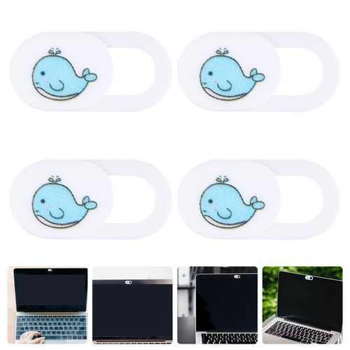 4Pcs Cartoon Whale Pattern Camera Cover Slide Phone Webcam Slider Camera Cover - 第 6/12 張圖片