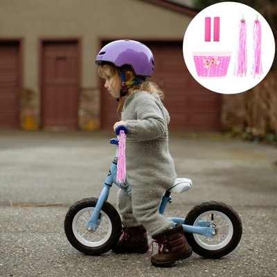 1 Set Kinderfahrradkorb Streamers Lenkerabdeckungen Kinderfahrradzubehör
