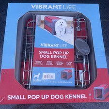 NEW Vibrant Life Small Pop Up Dog Kennel 22.50x 14.25x14.50