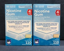 2 pack Rite Aid Nicotine Gum Uncoated Original Flavor 4mg 110 Count Exp. 02/26 
