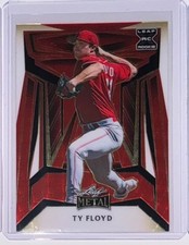 2023 Leaf Metal Baseball Ty Floyd Super Prismatic Gold Red Proof 1/1