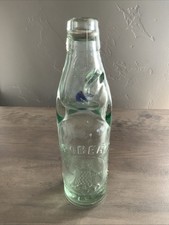 J. Roberts Castleford Extra Strong Glass Codd Bottlew/ Blue Marble Vintage