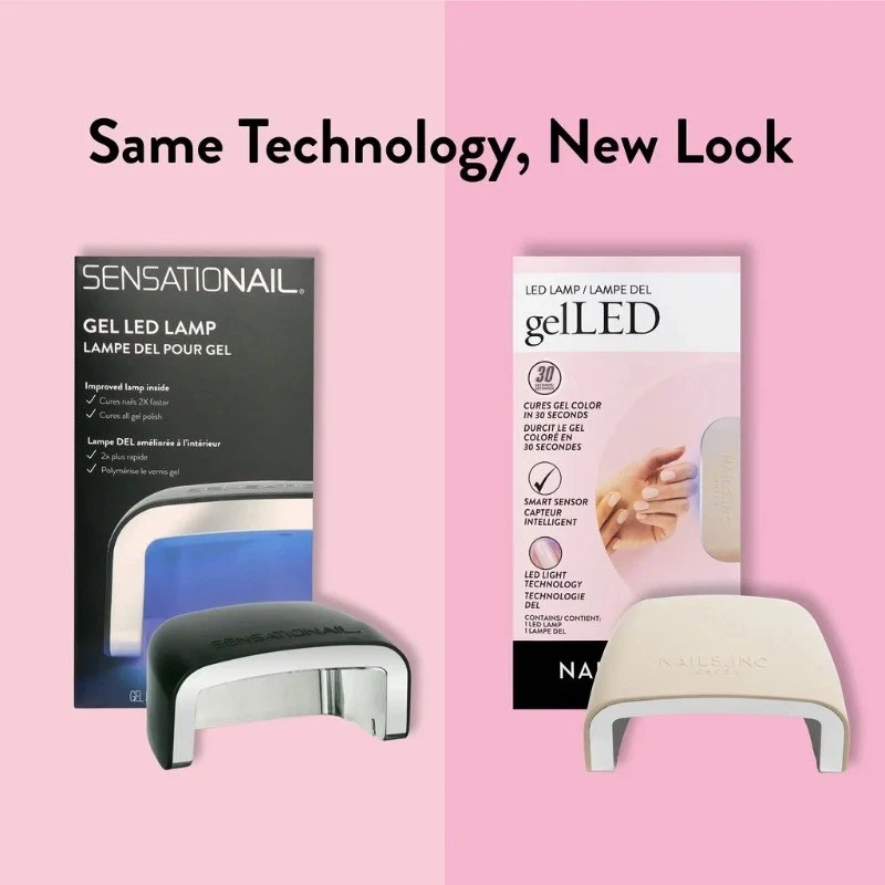 Nails.INC x Sensationail GelLED Gel Nails Nude LED Lamp, Flash Cures in 15  Foto 2 de 4