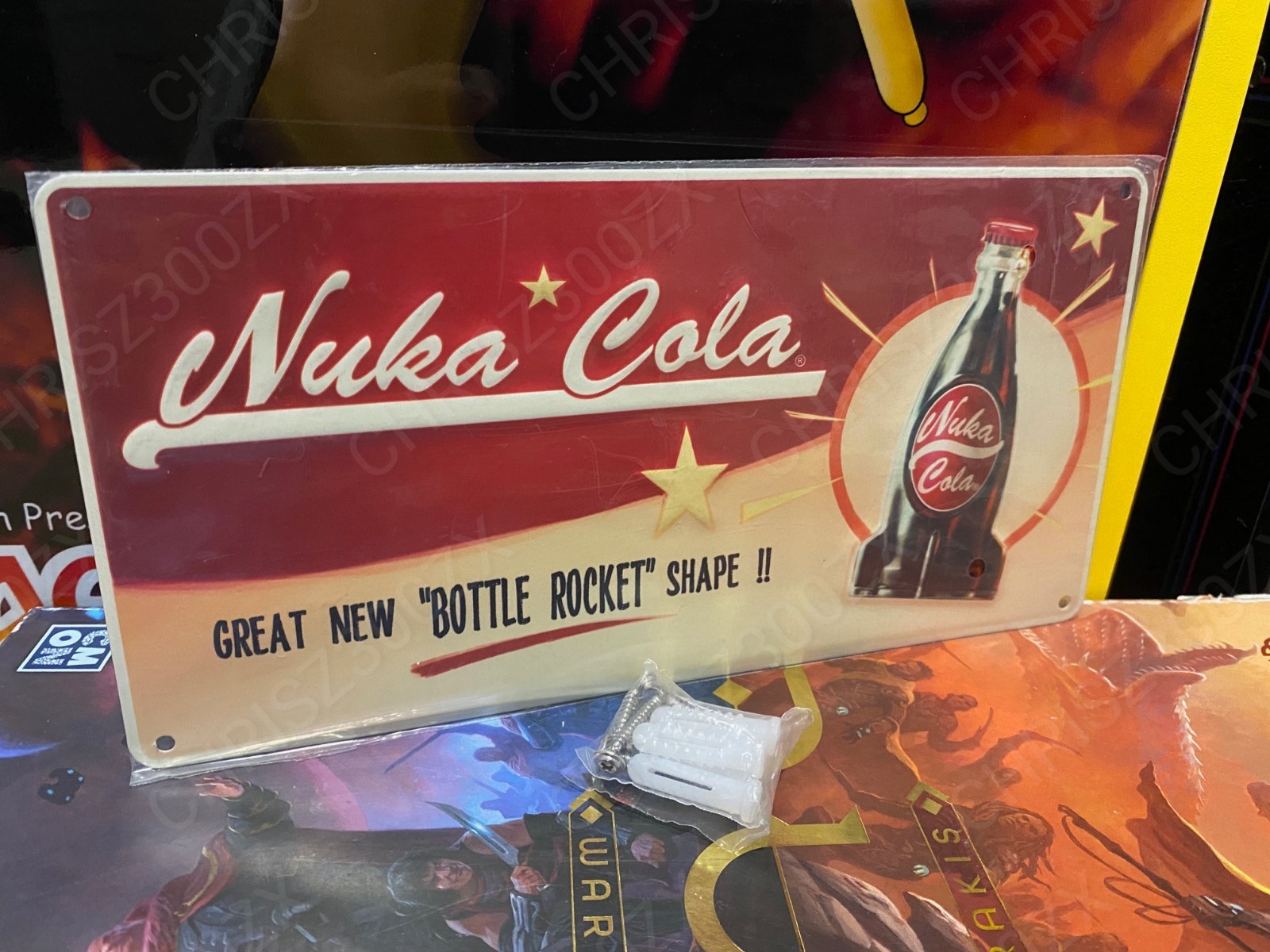 Fallout 4 76 New Vegas Nuka Cola Tin Sign Bottle Rocket Plate Wall Decor Figure