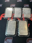 (5) Bar Lot Vintage 1 Troy Oz .999 Fine Silver National Refiners Sealed 5oz