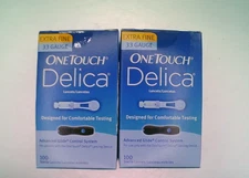 OneTouch Delica 33 Gauge Lancet - 100 Count *Lot of 2* Total 200 Count 2020