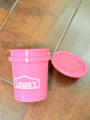 #ad PINK Lowe#x27;s 0.5 Quart BPA Free Mini Paint Bucket With Lid $4.90