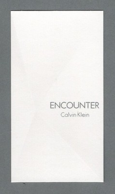 Werbekarte - Advertising Card - Encounter von Calvin Klein (Silber)