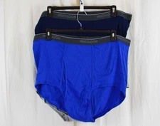 Fruit of the Loom 6 PACK Mens Underwear Briefs Tag Free Blue/Gray Size 4XB