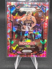 2024 Panini Prizm Monopoly WNBA Aaliyah Edwards #13 Free Parking Rookie Mystics