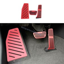 For Toyota Venza Harrier 21-24 Brake & Gas Pedal Accelerator Pad Cover Red Alloy