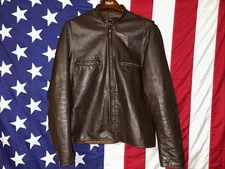 VTG 70s AMF Harley Davidson Sportster Motorcycle Jacket Brown Moto. Size 42 Reg