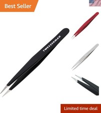 Luxury Stainless Steel Tweezers - Hand-Filed for Ultimate Precision and Comfort