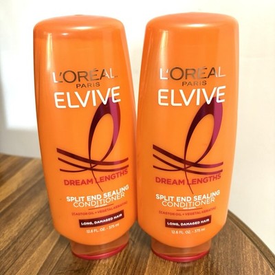 2 L'Oreal Paris Elvive Dream Lengths Restoring Conditioner 12.6 oz. Each
