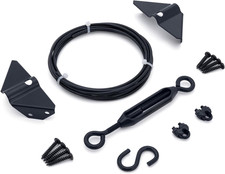 Durable Anti Sag Gate Kit for Wooden Fence, Anti-Sag Gate Support Cable Kit in Z