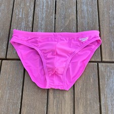 Speedo Men Paparazzi pink solar swim brief bikini Swimwear size 30 34