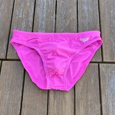 Speedo Men Paparazzi pink solar swim brief bikini Swimwear size 32 34