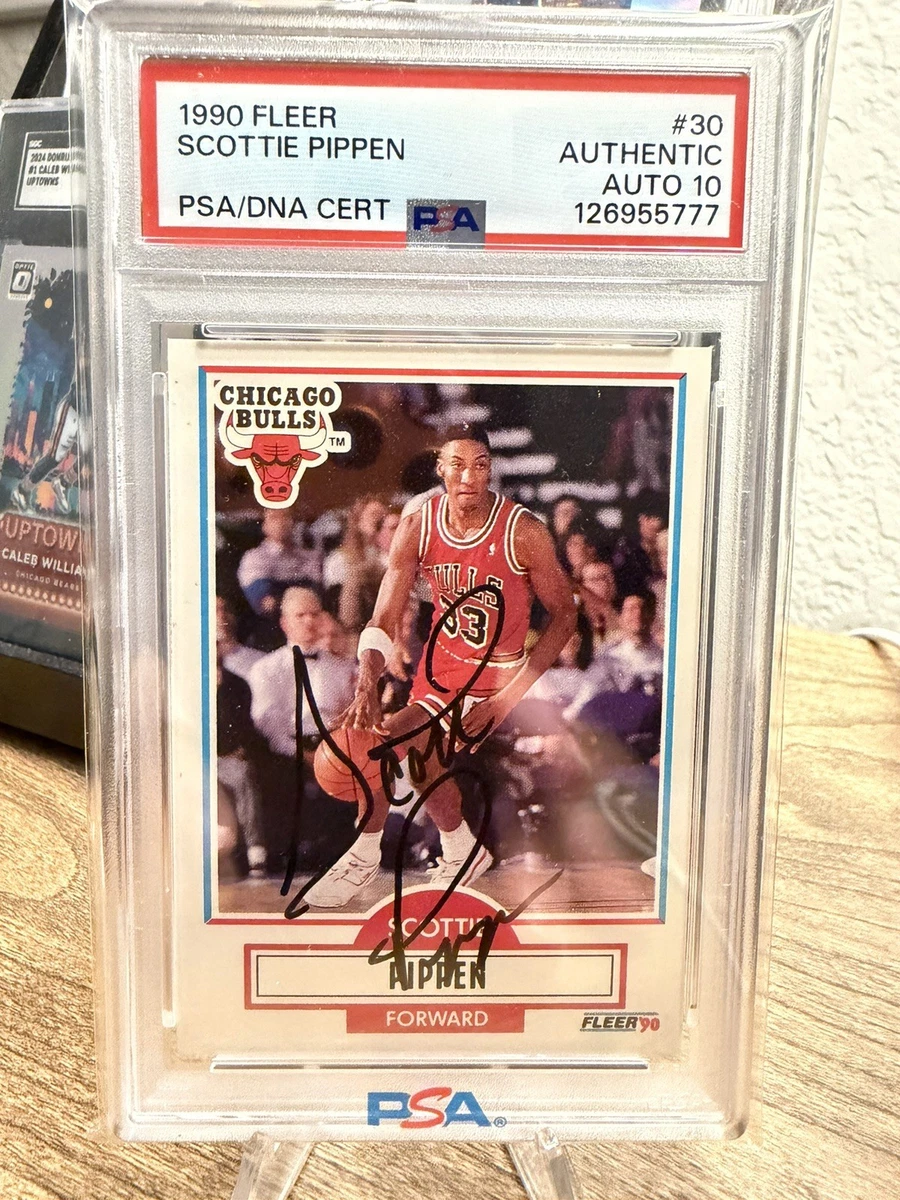 Fleer Scottie Pippen Basketball Autographed Sports Trading Cards