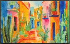 KLEEN-TEX wash+dry Fußmatte Design CASAS DE COLORES in 4 Größen lieferbar