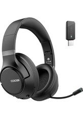 COOSII H300 Wireless Headphones Bluetooth with Mic, Over Ear Headsets w/ Dongle