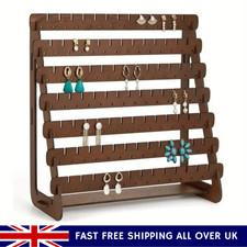 1Pcs Wooden Earring Display Stand Jewelry Organizer Rack for Home or Shop Use