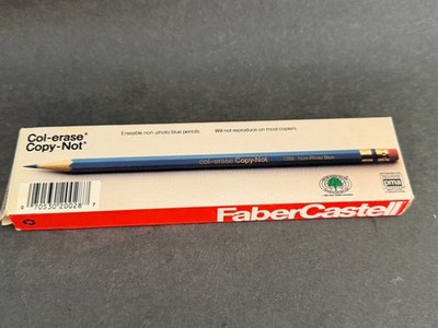 Vintage 12 pc Faber Castell Col-Erase Pencil Non-Photo Blue. NOS
